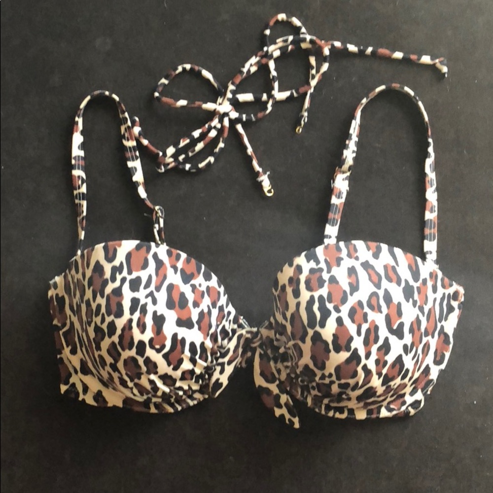Victoria Secret adorable leopard push-up swim top